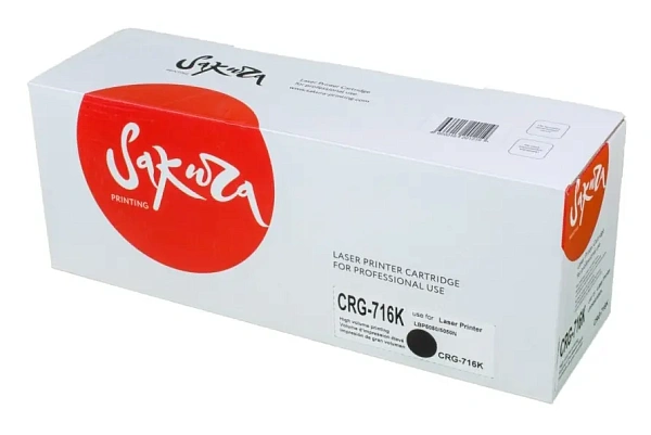 купить совместимый Картридж SAKURA 716BK черный совместимый с принтером Canon (SACRG716K) 