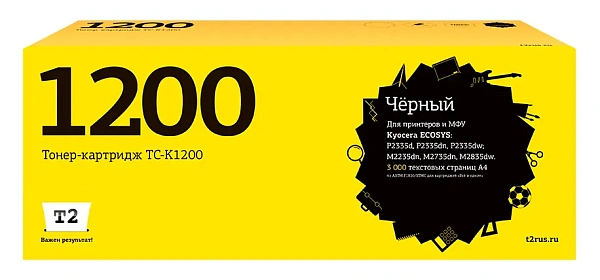 купить совместимый Картридж T2 TK-1200 черный совместимый с принтером Kyocera (TC-K1200) 