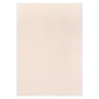 Бумага масштабно-координатная (миллиметровая), папка, А4, оранжевая, 10 листов, 65 г/м2, STAFF, 1134