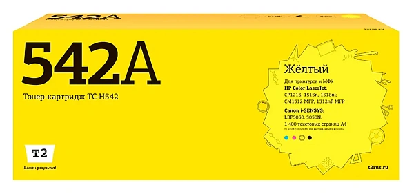 купить совместимый Картридж T2 CB542A желтый совместимый с принтером HP (TC-H542) 