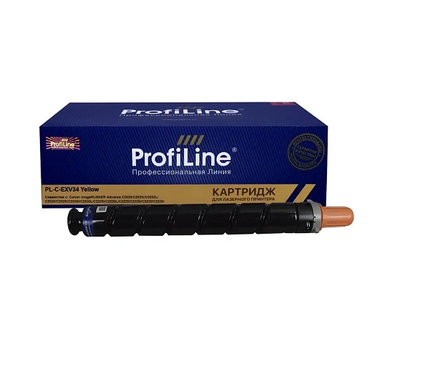купить совместимый Картридж ProfiLine C-EXV34Y желтый совместимый с принтером Canon (PL_C-EXV34_Y) 