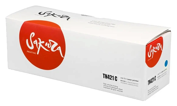 купить совместимый Картридж SAKURA TN-421C голубой совместимый с принтером Brother (SATN421C) 