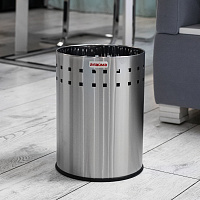 Корзина металлическая для мусора LAIMA "Bionic", 12 л, матовая, перфорированная, несгораемая, 232268