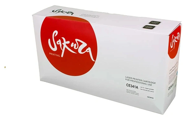 купить совместимый Картридж SAKURA CE341A голубой совместимый с принтером HP (SACE341A) 