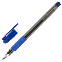 Ручка гелевая с грипом STAFF "Basic" GP-677, СИНЯЯ, корпус тонированный, узел 0,5 мм, линия письма 0