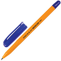 Ручка шариковая STAFF "EVERYDAY BP-247 Orange", СИНЯЯ, шестигранная, корпус оранжевый, линия письма 