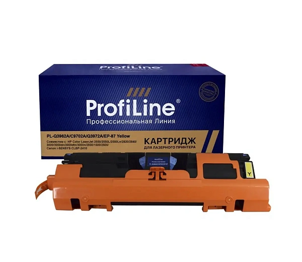 купить совместимый Картридж ProfiLine C9702A/Q3962A желтый совместимый с принтером HP универсальный (PL_Q3962A/C9702A/EP-87_Y) 