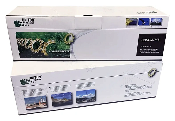 купить совместимый Картридж UNITON Premium GREEN LINE CB540A черный совместимый с принтером HP (125023) 