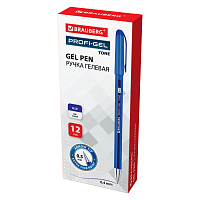 Ручка гелевая BRAUBERG "Profi-Gel TONE", СИНЯЯ, линия письма 0,4 мм, стандартный наконечник 0,5 мм, 