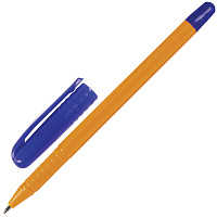 Ручка шариковая STAFF "EVERYDAY BP-247 Orange", СИНЯЯ, шестигранная, корпус оранжевый, линия письма 
