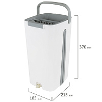 Комплект для уборки: швабра, ведро 11 л/9 л двухкамерное с отжимом, насадка МОП (кармашки с двух сто