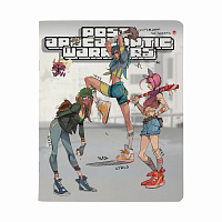 Тетрадь А5 48 л. АЛЬТ, скоба, клетка, матовая ламинация, "MANGA.WARRIORS" (5 видов), 7-48-1295