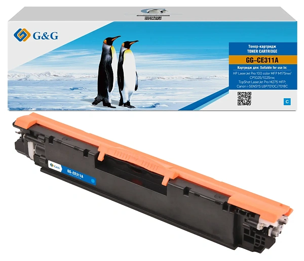 купить совместимый Картридж G&G CE311A голубой совместимый с принтером HP (GG-CE311A) 