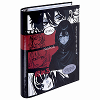 Тетрадь на кольцах А5 175х215 мм, 120 листов, твердый картон, клетка, BRAUBERG, "Anime Manga", 40471