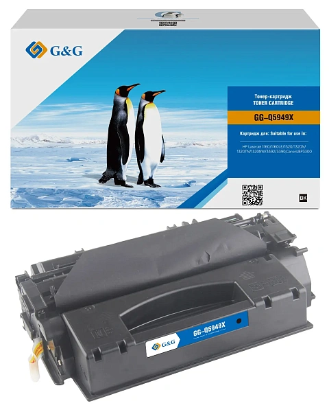 купить совместимый Картридж G&G Q5949X черный совместимый с принтером HP (GG-Q5949X) 