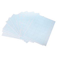 Бумага масштабно-координатная (миллиметровая), папка, БОЛЬШОЙ ФОРМАТ А3, голубая, 20 листов, ПЛОТНАЯ