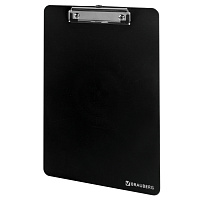 Доска-планшет BRAUBERG "SOLID" сверхпрочная с прижимом А4 (315х225 мм), пластик, 2 мм, ЧЕРНАЯ, 22682