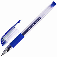 Ручка гелевая с грипом BRAUBERG "EXTRA GT NEEDLE", СИНЯЯ, игольчатый узел 0,5 мм, линия 0,35 мм, 143