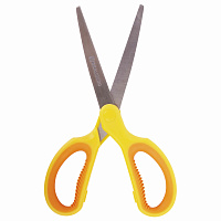 Ножницы BRAUBERG "Original", 185 мм, оранжево-желтые, ребристые резиновые вставки, 236451