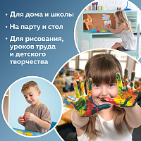 Клеёнка настольная ПИФАГОР для уроков труда, ПВХ, голубая, 69х40 см, 228116