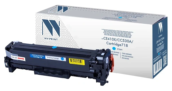 купить совместимый Картридж NV-Print CC531A/CE411A/718C голубой совместимый с принтером HP/Canon универсальный (NV-CE411A/CC531A/718C) 