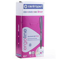 Маркер для CD и DVD ЧЕРНЫЙ CENTROPEN, трехгранная форма захвата, тонкий, 0,6 мм, 4616, 6 4616 0112