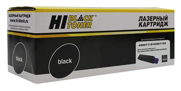 купить совместимый Картридж Hi-Black 45807119 черный совместимый с принтером Oki (220095910) 