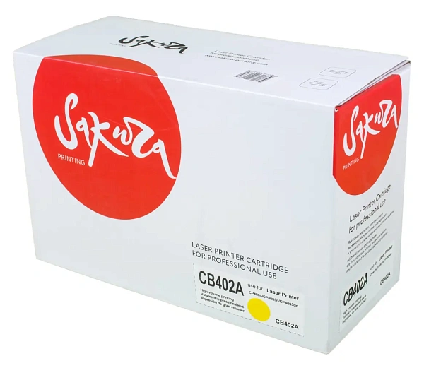 купить совместимый Картридж SAKURA CB402A желтый совместимый с принтером HP (SACB402A) 