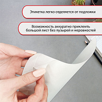 Этикетка самоклеящаяся 210х297 мм, 1 этикетка, белая, 70 г/м2, 50 листов, TANEX, сырье Финляндия, 11