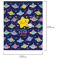 Дневник 1-4 класс 48 л., твердый, ЮНЛАНДИЯ, глянцевая ламинация, с подсказом, "Little star", 106597