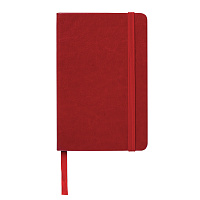 Блокнот МАЛЫЙ (100x150 мм) А6, BRAUBERG "Metropolis Special", под кожу, 80 л., клетка, красный, 1115