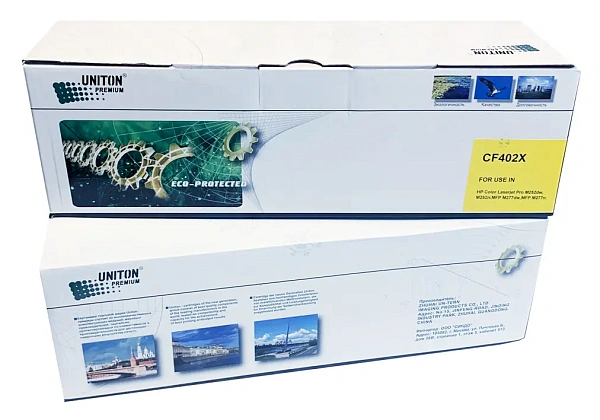 купить совместимый Картридж UNITON Premium GREEN LINE CF402X желтый совместимый с принтером HP (122841) 