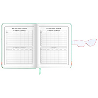Дневник 1-4 класс 48 л., кожзам (твердая), застежка, ЮНЛАНДИЯ, "Корги в Очках", 106210