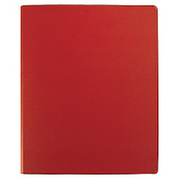 Папка с металлическим пружинным скоросшивателем BRAUBERG, картон/ПВХ, 35 мм, красная, до 290 листов,