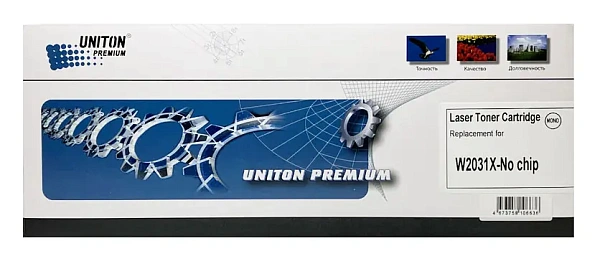 купить совместимый Картридж UNITON Premium W2031X голубой без чипа совместимый с принтером HP (129406) 