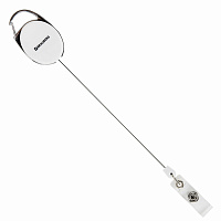 Держатель-рулетка для бейджей 70 см, петелька, белый, в блистере, BRAUBERG, 238238