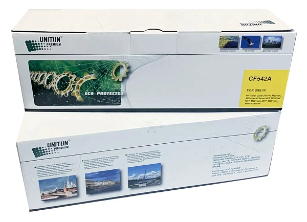 купить совместимый Картридж UNITON Premium GREEN LINE CF542A желтый совместимый с принтером HP (124871) 