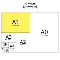 Ватман формат А1 (610 х 860 мм), ГОЗНАК С-Пб, плотность 200 г/м2, КОМПЛЕКТ 3 листа, BRAUBERG, 110973