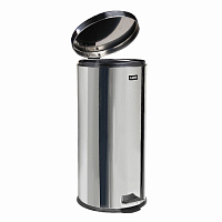 Ведро-контейнер для мусора (урна) с педалью LAIMA "Classic", 30 л, зеркальное, нержавеющая сталь, со