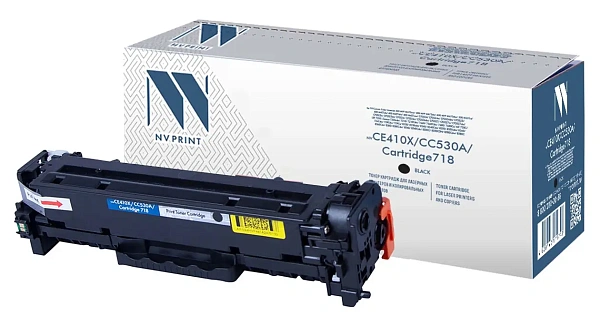 купить совместимый Картридж NV-Print CC530A/CE410X/718BK черный совместимый с принтером HP/Canon универсальный (NV-CE410X/CC530A/718Bk) 
