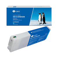 Картридж голубой увеличенный G&G C13T804200 голубой совместимый с принтером Epson (GG-C13T804200)