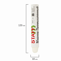 Маркер для промышленной маркировки STAFF ПМ-100 твердый, БЕЛЫЙ, -20 до +40С, 150813