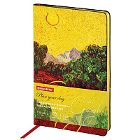 Ежедневник недатированный А5 (138х213 мм), BRAUBERG VISTA, под кожу, гибкий, 136 л., "Van Gogh", 111