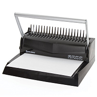 Переплетная машина для пластиковой пружины BRAUBERG B12, пробивает до 12 листов, сшивает до 450 лист