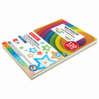 Бумага цветная 11 цветов BRAUBERG "MULTICOLOR", А4, 80 г/м2, 120 л. (10 цветов x 10 листов + 20 белы