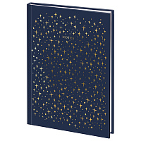Ежедневник недатированный А5 (145х215 мм), ламинированная обложка с фольгой, 128 л., STAFF, "Stars",