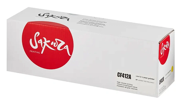 купить совместимый Картридж SAKURA CF412A желтый совместимый с принтером HP (SACF412A) 