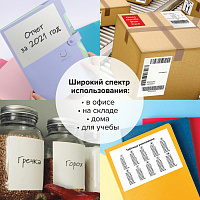 Этикетка самоклеящаяся 52,5х29,7 мм, 40 этикеток, белая, 70 г/м2, 50 листов, TANEX, сырье Финляндия,