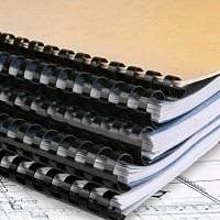 Пружины пластиковые для переплета, КОМПЛЕКТ 100 шт., 6 мм (для сшивания 10-20 л.), черные, BRAUBERG,