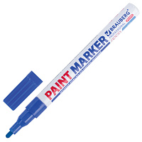Маркер-краска лаковый (paint marker) 2 мм, СИНИЙ, НИТРО-ОСНОВА, алюминиевый корпус, BRAUBERG PROFESS